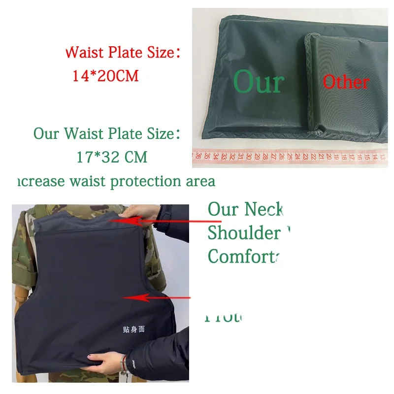 Free Sample Sturdy Armor XL Plus Size Full body Cover Protection Neck Hunting tactical Gear plate carrier combat vest with soft