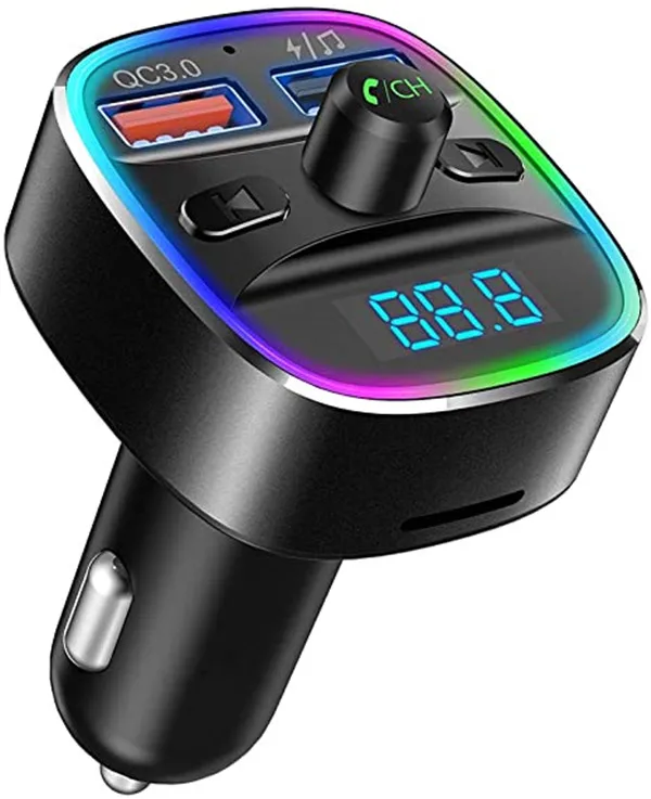 Car FM Transmitter QC3.0  7 Colors LED Backlit Car Radio MP3 Adapter Car MP3 Player
