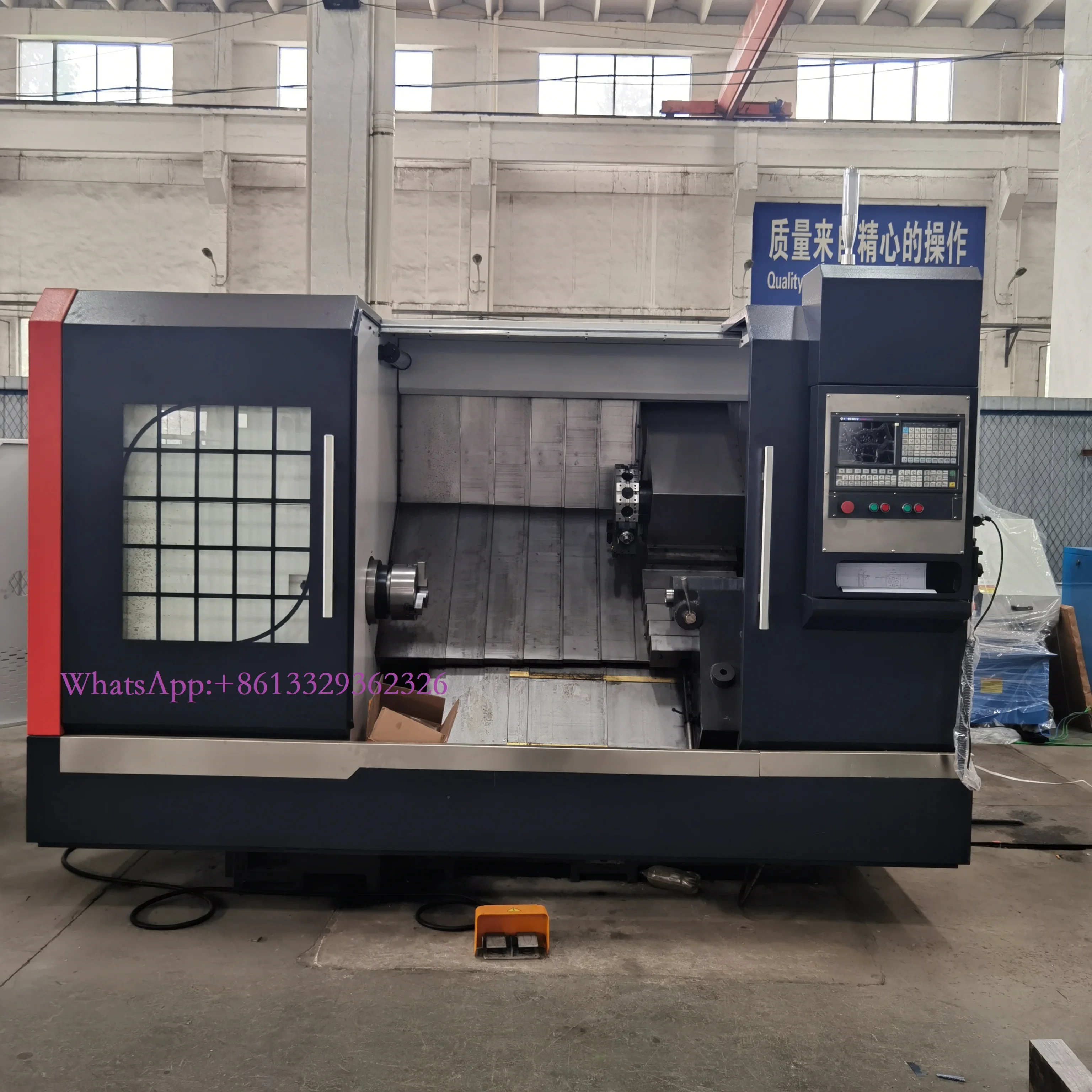 Токарный станок с ЧПУ TC6550/TCK650 мощный приводной револьверный токарный и фрезерный горизонтальный наклонная кровать реальная