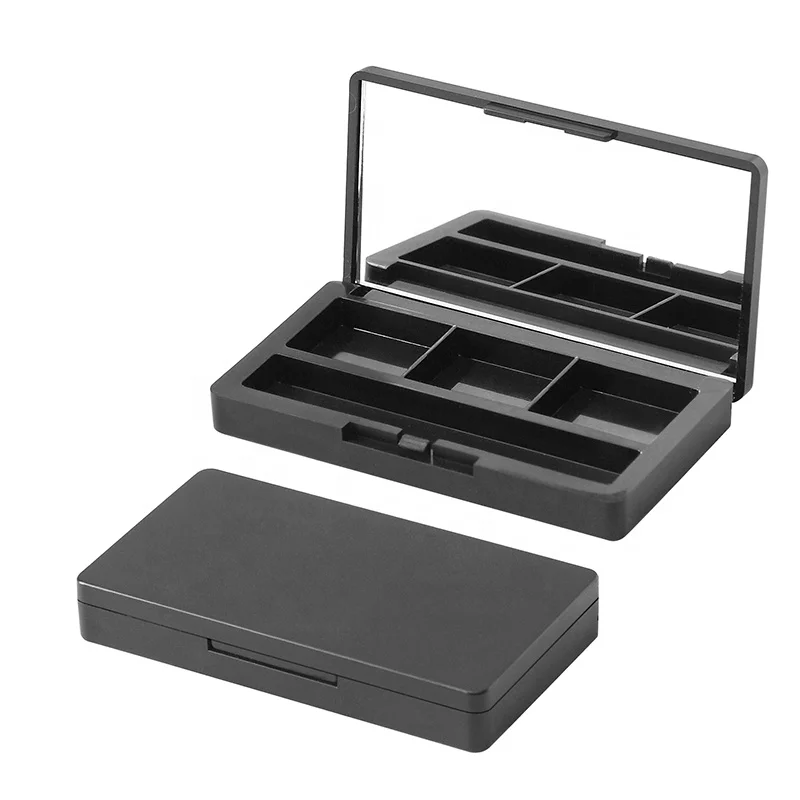 Wholesale  Square Shaped Plastic Eye Shadow Case Wholesale Price Monochrome Blush Box For Cosmetic Packaging