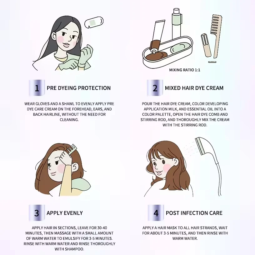 OEM/ODM hair color Manufacturer Rose Gold Low Ammonia Hair Dye LINGXIU Color Lady