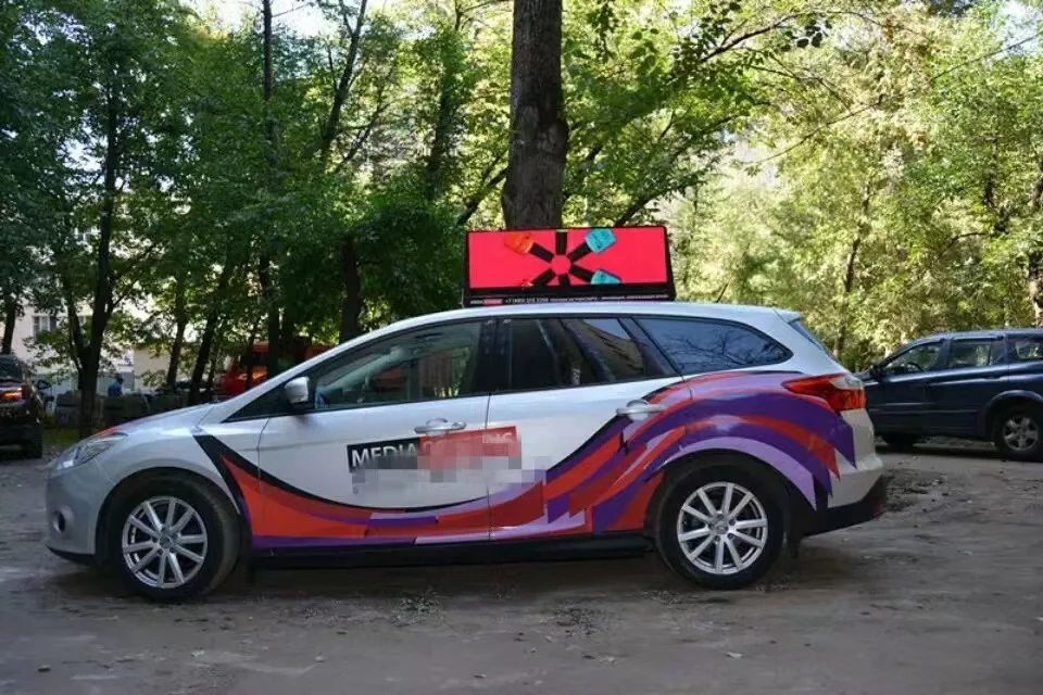 Открытый Светодиодный дисплей может программируемый 3G 4G WIFI цена P2.5 P3 P4 P5 такси верхний светодиодный экран для рекламы