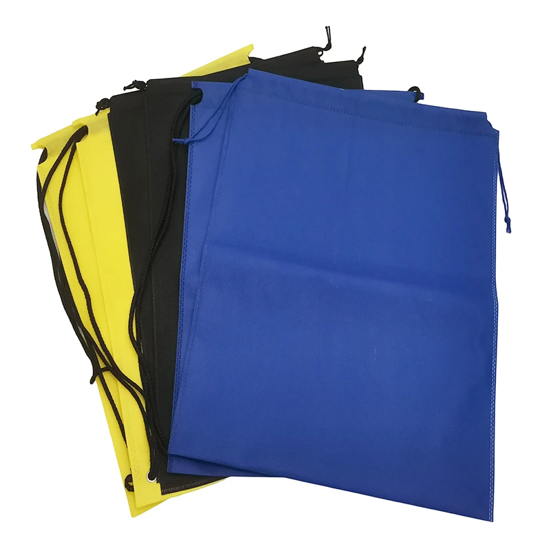 Custom Logo Plain Polypropylene Drawstring Bag Eco Friendly Reusable Non Woven Carry Gift Bag Drawstring Bag with Logo