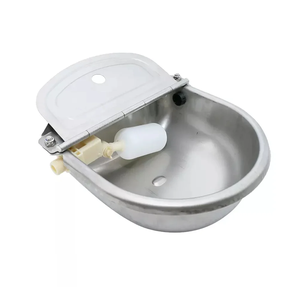 Stainless steel Automatic Drinking Bowl Water Feeder Trough Sink and Water Pipe for Cows Livestock