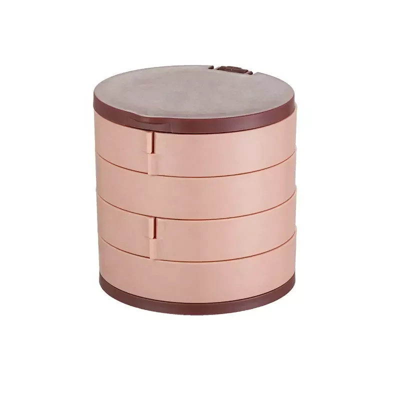 Rotating jewelry rack storage box necklace earrings earrings European-style storage box net red model to pack up multi-layer box