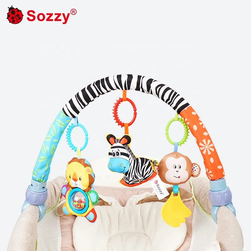  Регулируемый зажим Sozzy детская кроватка коляска подвесные милые Мультяшные куклы плюшевая музыкальная подвесная игрушка для детской