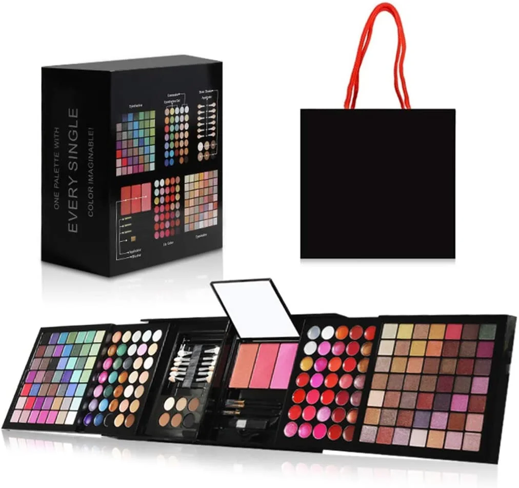 177 Full Color Personal Makeup Set Artist Eyeshadow Palette Fashion Women Cosmetic Case Full Concealer Blusher Lip Gloss makeup