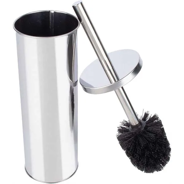 Stainless Steel Toilet Bowl Brush and Holder Set with Lid