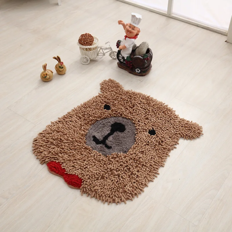 Baby Bath Mat Cute Cotton Rug Bathroom Bedroom Carpets Rugs Non-slip Carpet for Kids Children