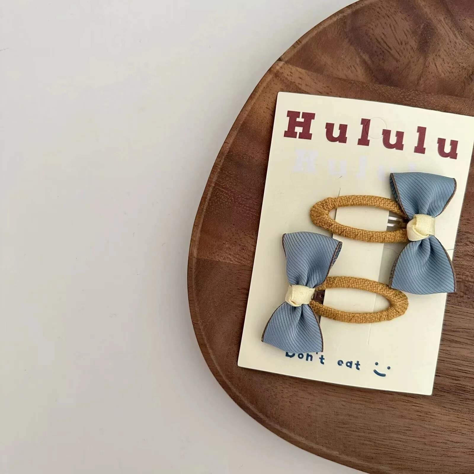 Shuoyang  Fashion Girls Headdress Snap Bow  Clip Sets 2pcs/sets Coffee Color Flower Crochet Side Hair Clip Metal Hair Barrettes