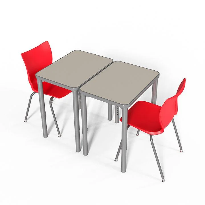 Wholesale Factory Modern Durable School Furniture Triangle Adjustable Combination Classroom Table Desk and Chair