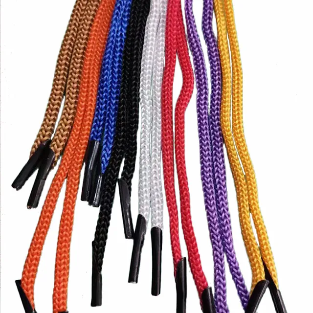 nylon/PP/ Polyester  4mm  braided rope  paper bag rope handle /handle rope with plastic end