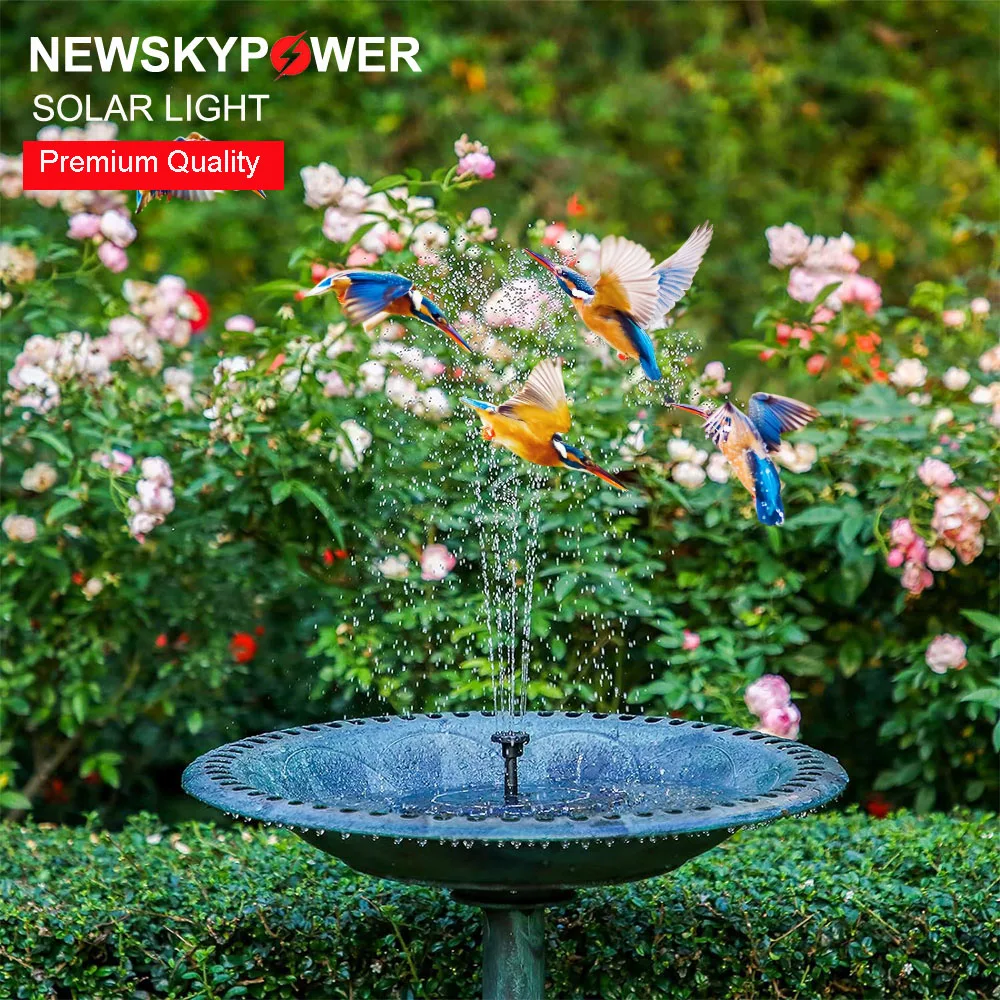 Outdoor Solar Fountain Pump solar water fountain garden Decorative Submersible Kit Water Pump for Pool Pond Bird Bath