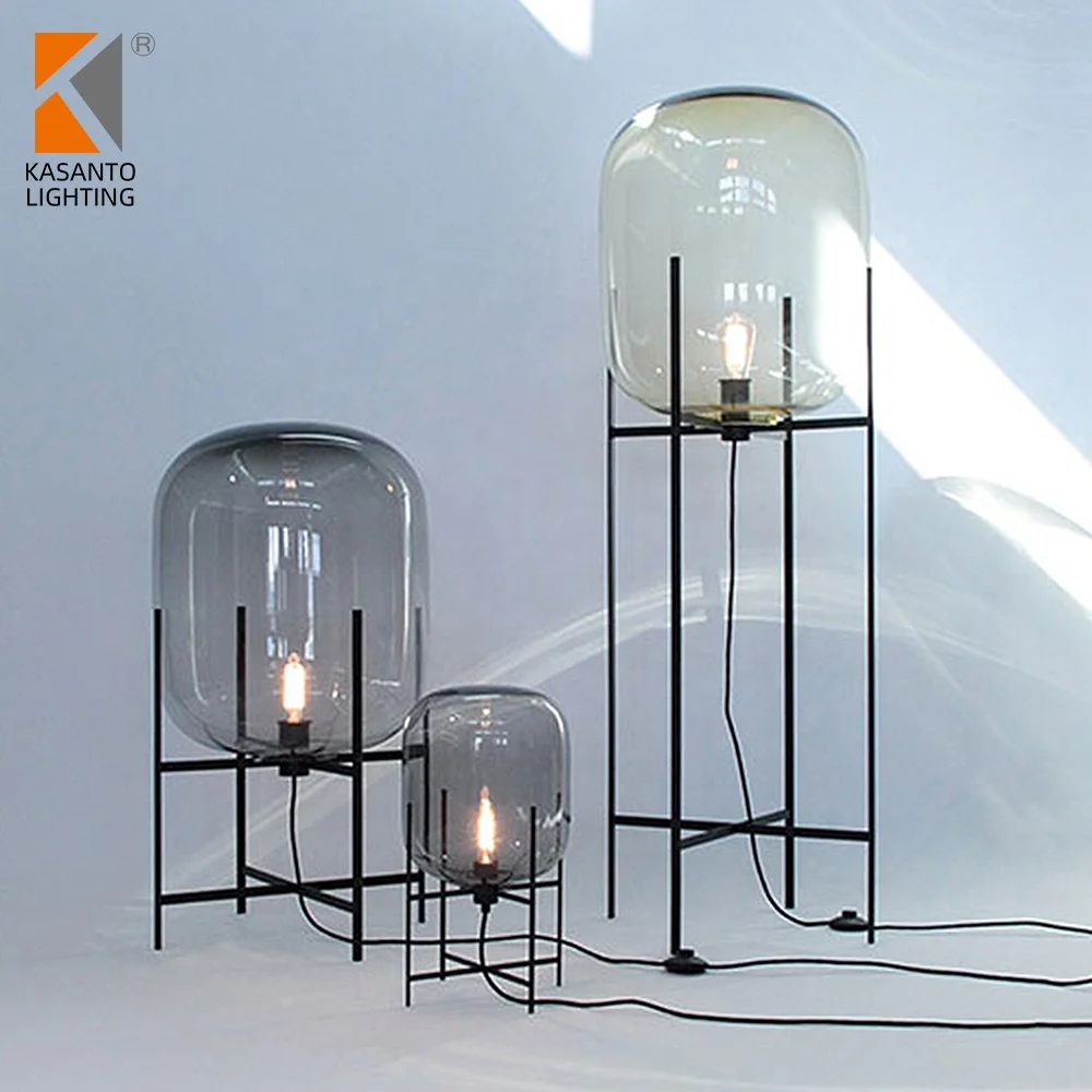 2020 top sale floor lamp  designer simple  metal glass corner floor lamps for living room hotel decorative from china
