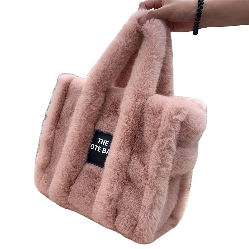 factory 2022 fashion custom logo Premium printing furry traveler women tote bag