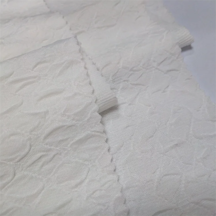 Polyester Spandex High-grade Jacquard Warp Nylon Knitted Dyed Floral Fabric For Tshirt