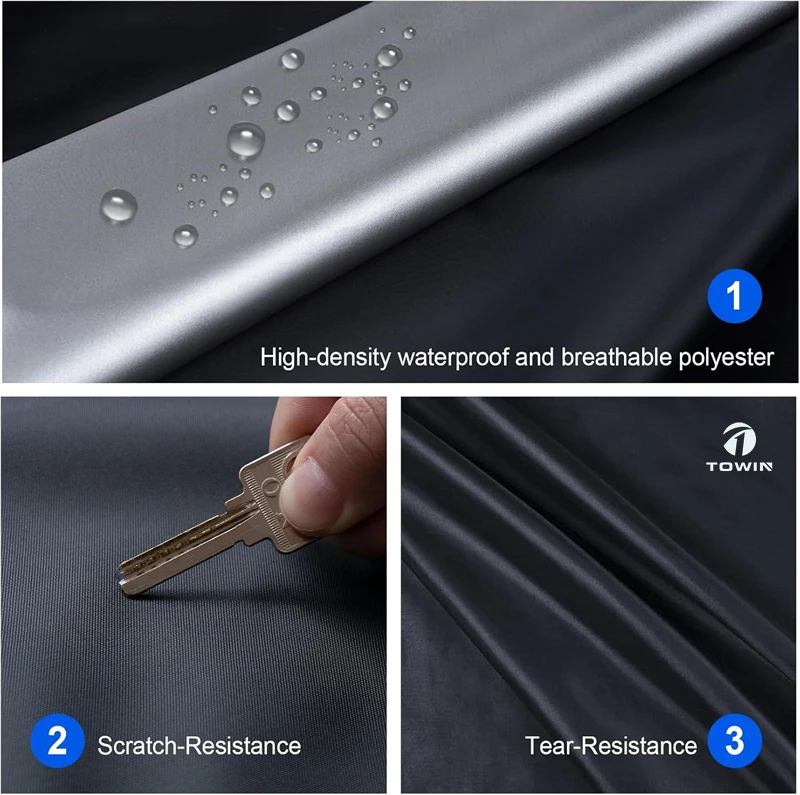 Outdoor Universal Polyester Full Car Covers Waterproof All Weather UV Protection Sedan/SUV Car Cover