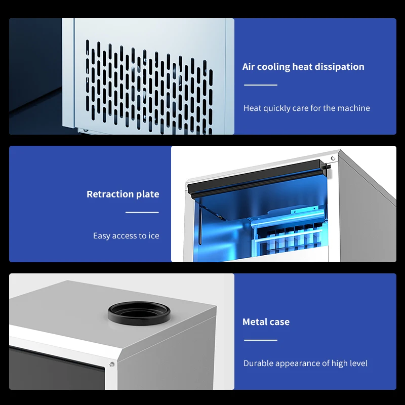 Commercial Big Capacity Dry Cube Ice Making Machine Small Block Ice Machine Ice Cube Maker Machine