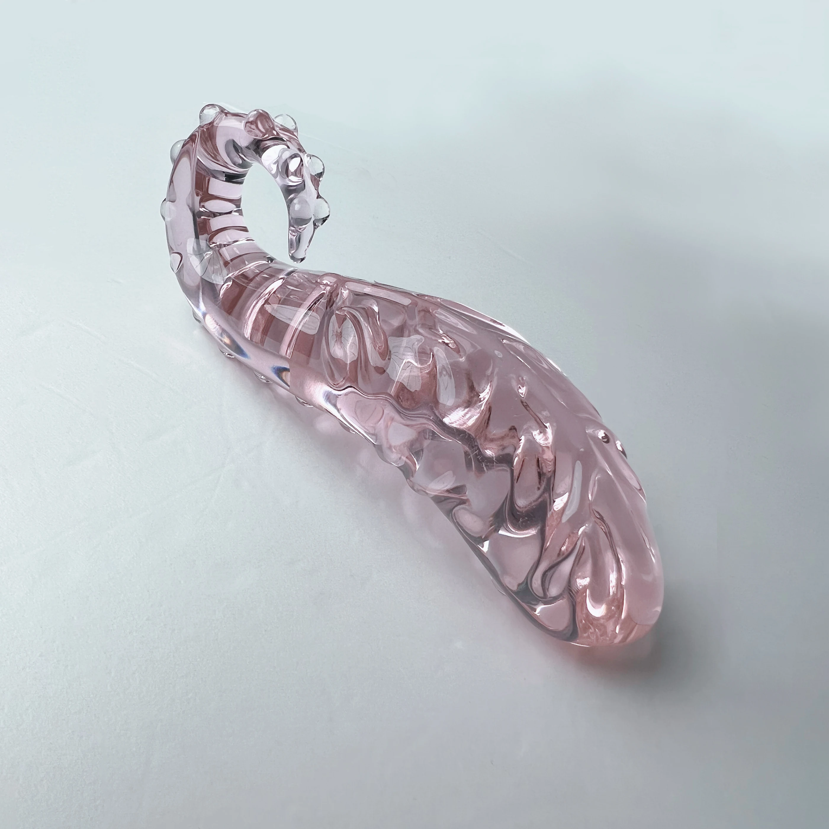Beautiful Octopus Tentacle Pink Crystal Glass Tentacle Dildos Sex Toys