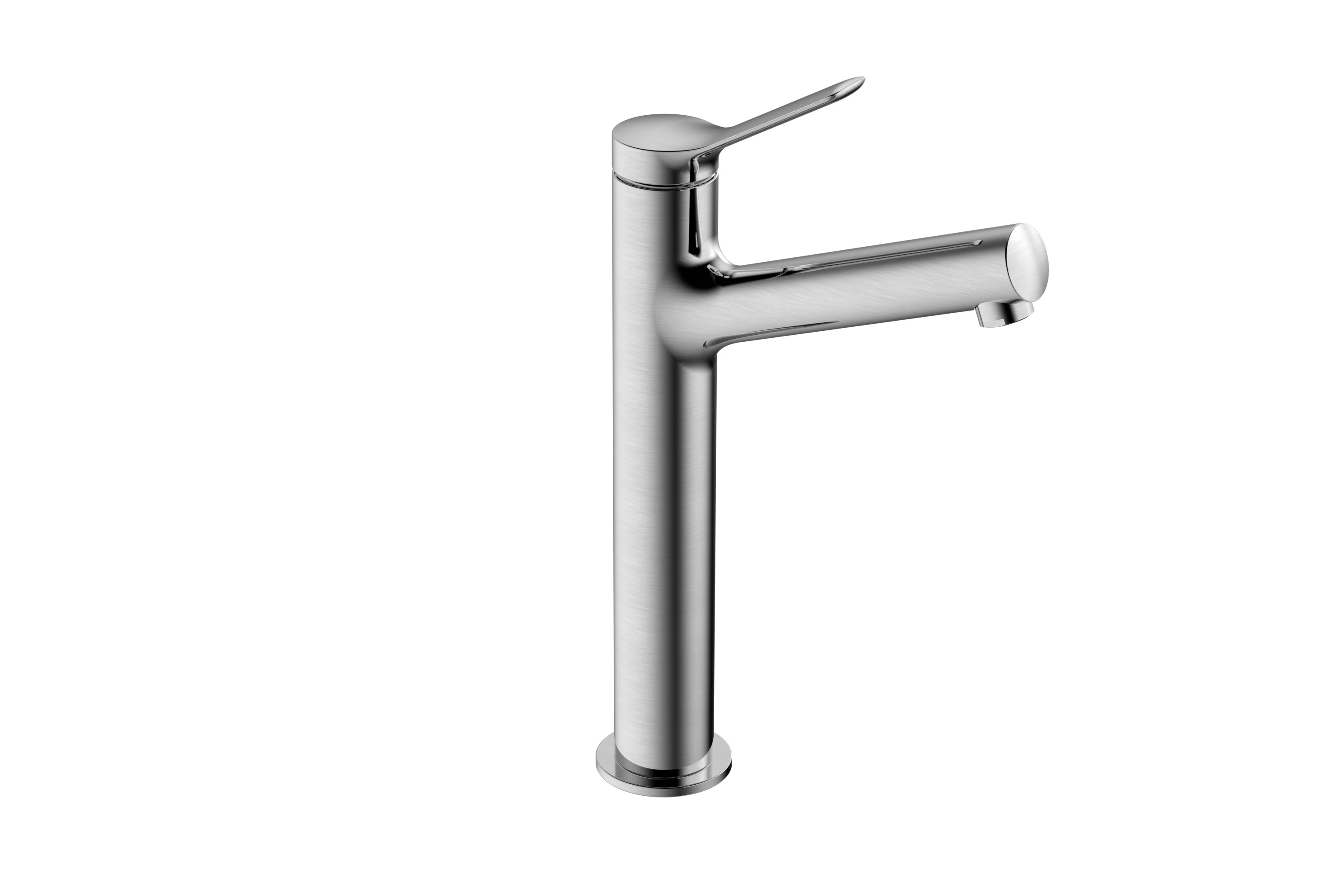 KEMEN Wholesale Single Hole Tall Bathroom Sink Faucet Stainless Steel Water Wash Basin Tap Mixer Faucet