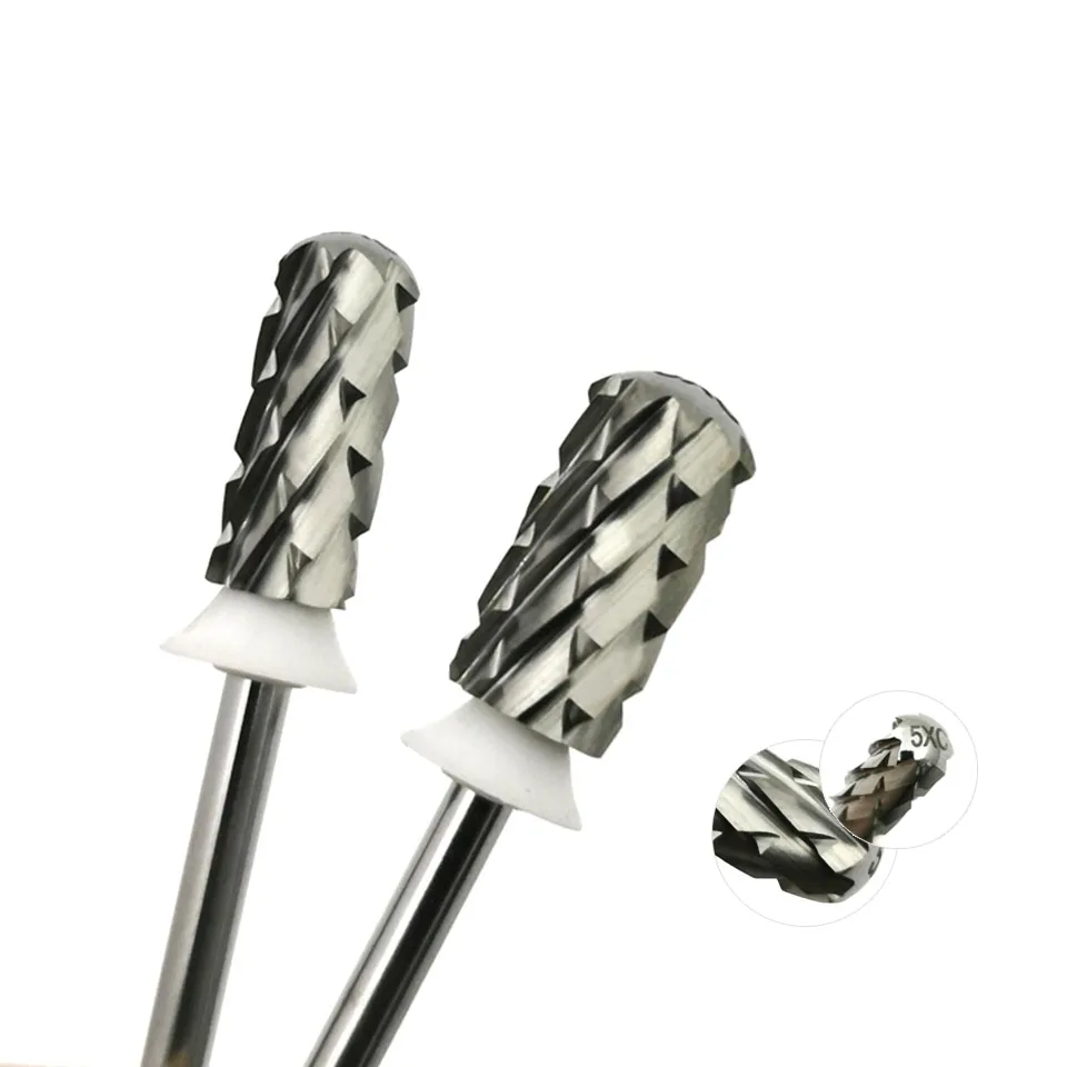 HYTOOS Round Top Small Barrel Carbide 5XC Nails Drill Bit Remove Thick Gel Manicure Drills Accessories Tool Supplier