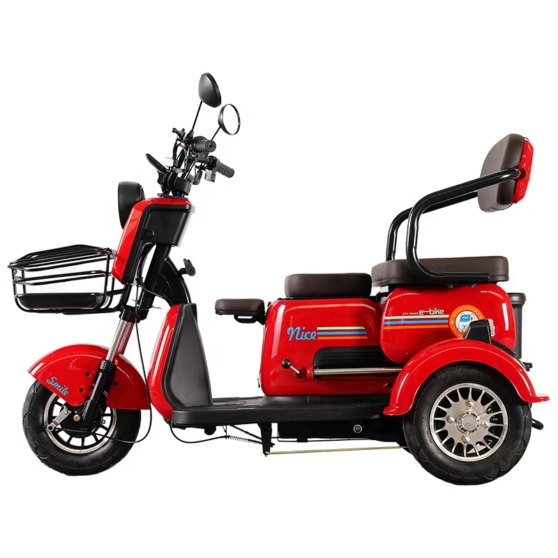 High Quality Mini Eco-Friendly 2 Seat 3 Wheel Electric Tricycle For Adults