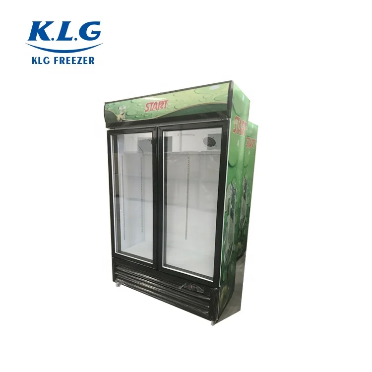 1000L 1200L Factory exports high quality 1200 commercial display glass cabinets commercial vertical showcase For Supermarket