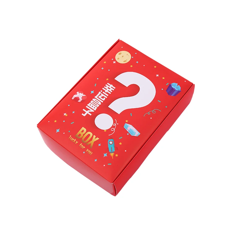 2022 Large Lucky Mystery Corrugated Paper Box Pen Books Notebooks Stationary 100% Surprise for Kids