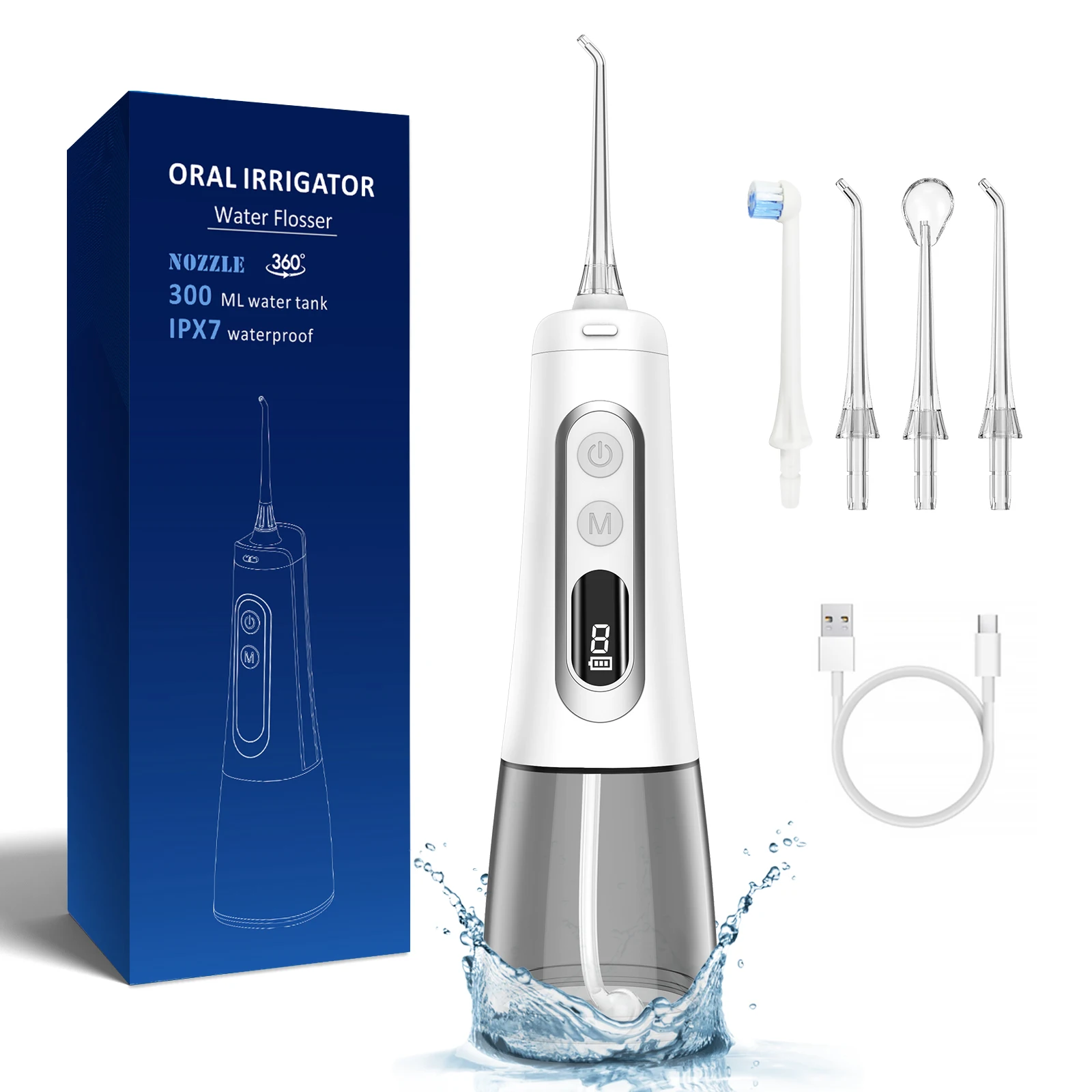 Mini Portable Intelligent Electric Floss Dental Care Air Flosser Cordless Oral Irrigator Jet Water Flosser For Teeth
