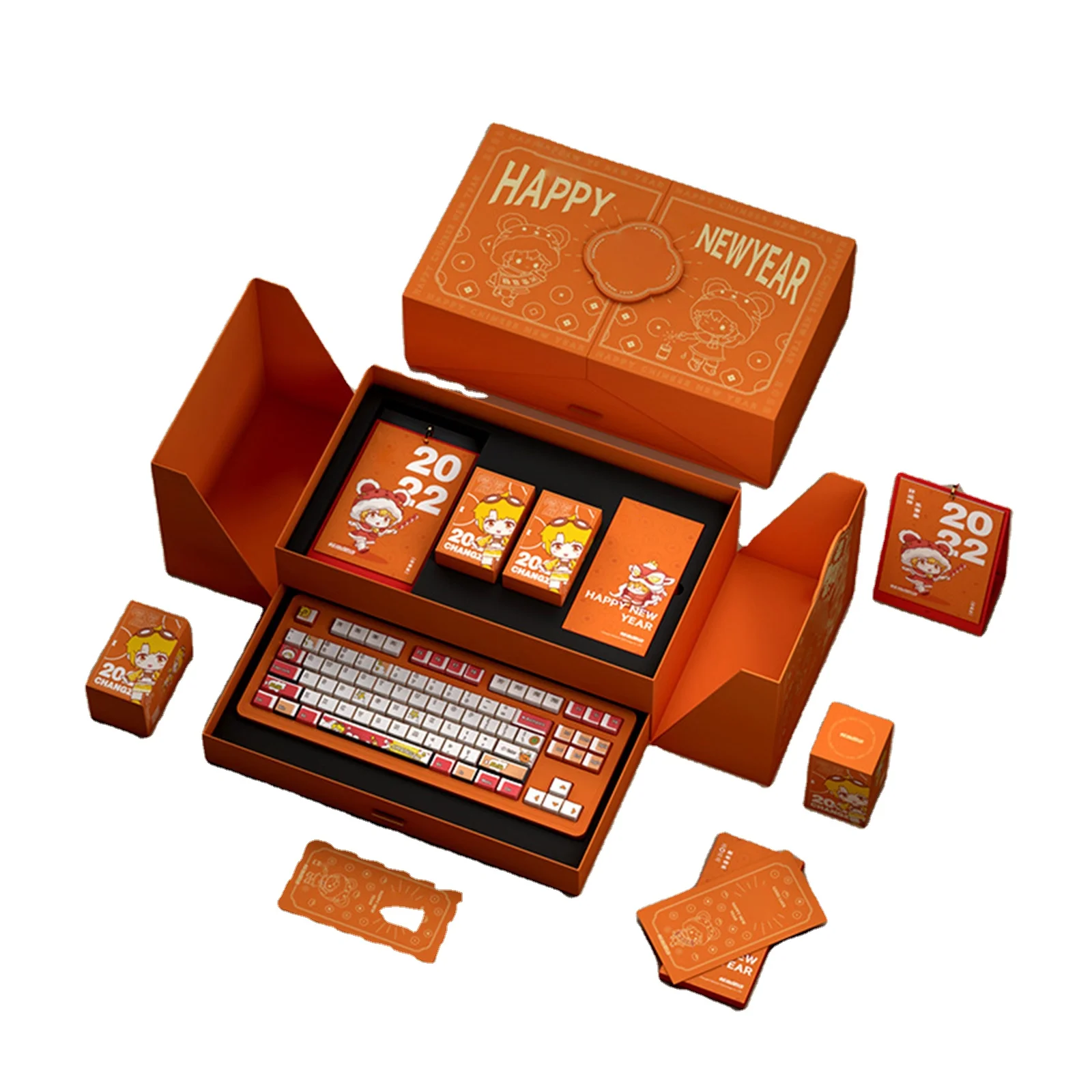 Customized cardboard tiered layer gift boxes computer keyboard electronic product paper box