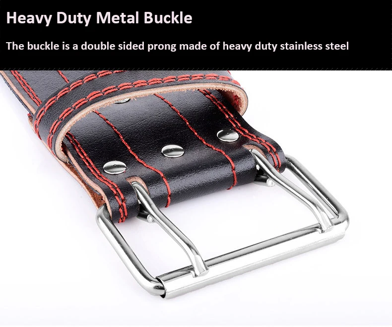 New Design Bodybuilding Leather Belt Weightlifting double pin Buckle Power Lifting Belt For Mens Customized