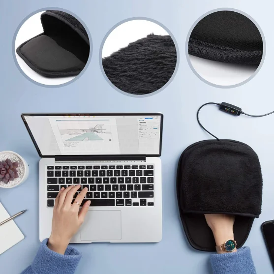 Detachable USB Heated Mouse Pad Winter Typing Hand Warmer for Home Work Desk Winter Mouse Pad