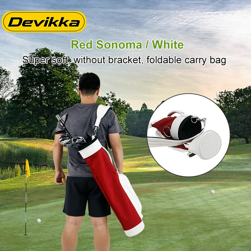 KONDAY Super soft without bracket foldable carry bag Lightweight Portable Golf Pencil Bag Sunday Golf Bag