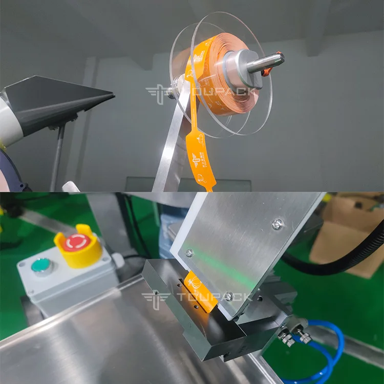 TOUPACK Automatic Net Bag Packing Machine Clipping Machine For Gold Coin Chocolate garlic Mesh Bag Packing Line