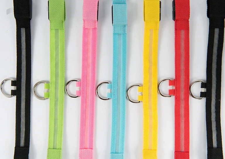 Hot Selling Pet USB Rechargeable Small Wire Mesh LED Dog collar