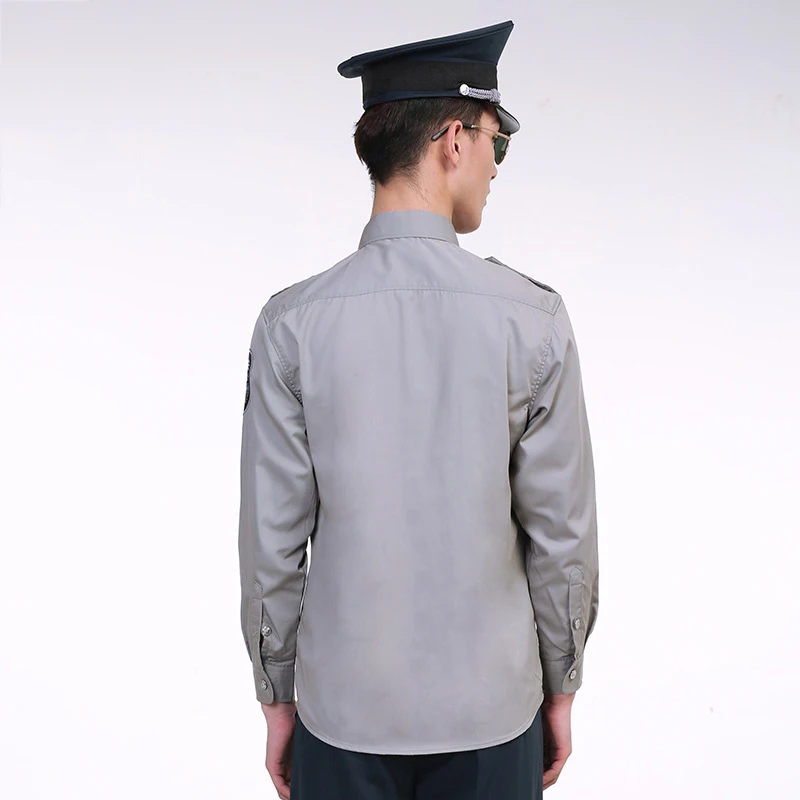 Wholesale best restaurant doorman custom logo guard mens white security uniform shirt
