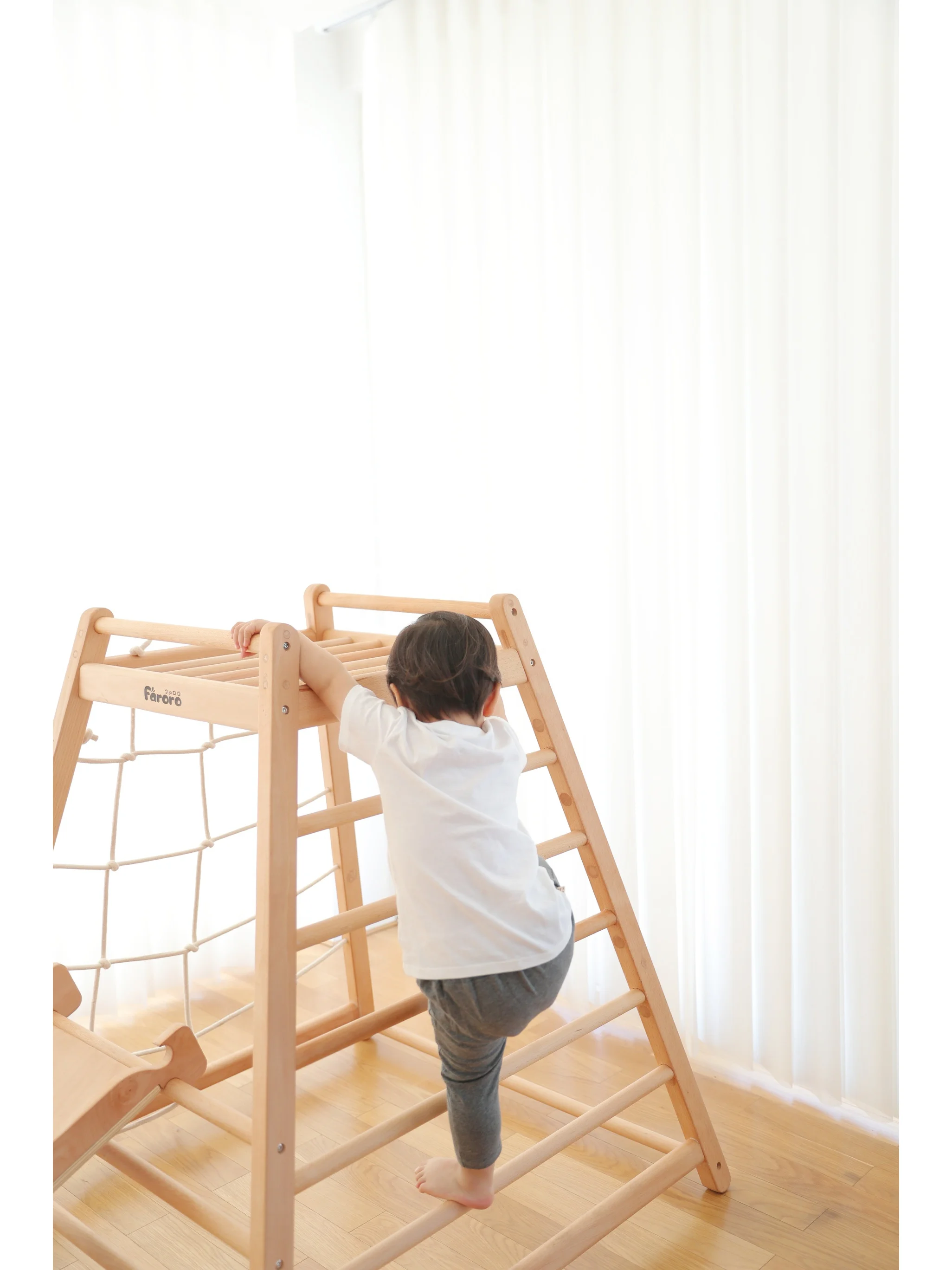 Indoor Playground Gym for Toddlers and Kids  Multifunctional Play set Swing, Ladder Climber, Slide, Rock Climbing