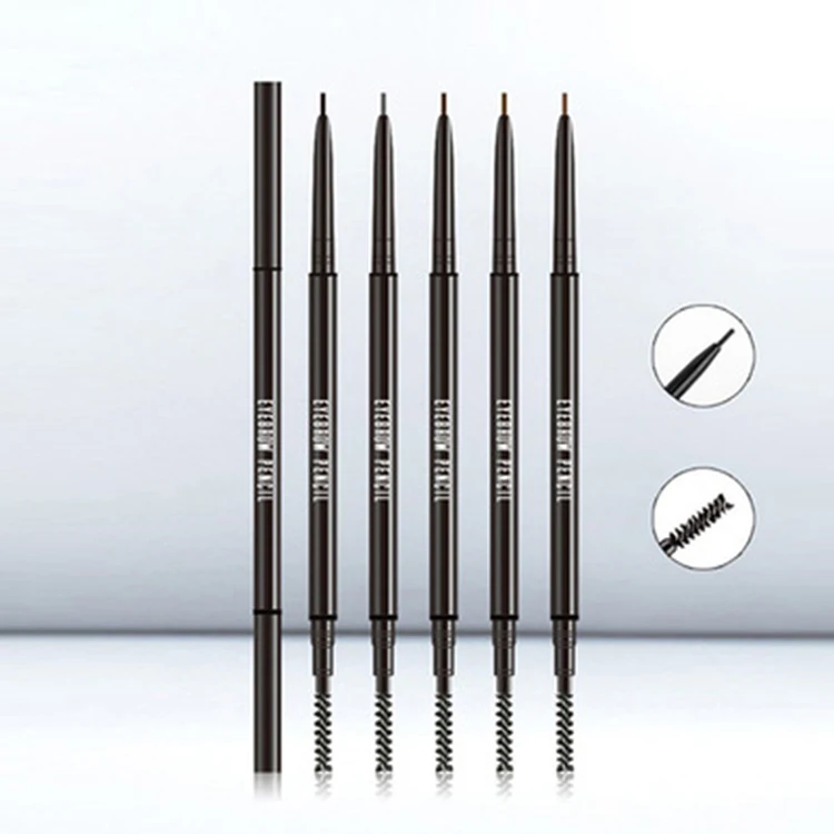 
6 colors slim eyebrow pencil no logo customized high quality easy to apply 