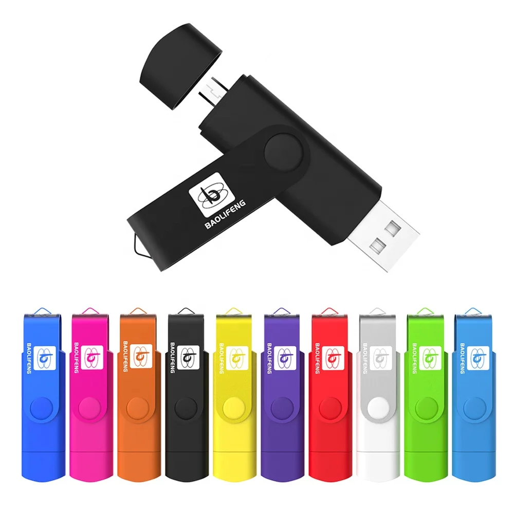
Factory low cheap price fashion colors otg usb memory drive fast speed smartphones 2 in 1 4gb 8gb 32gb 64gb 128gb usb 16gb 
