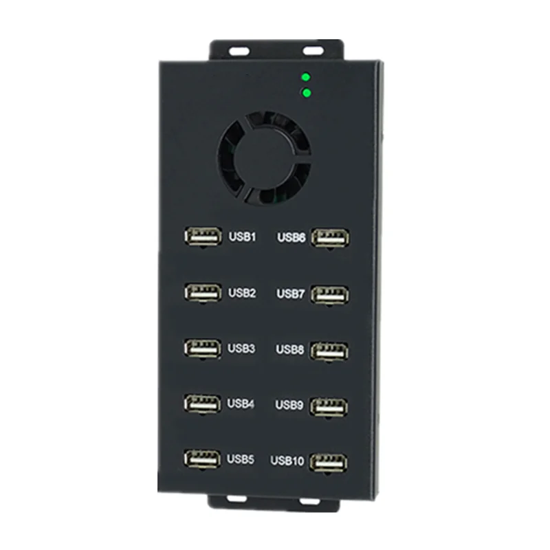 Usb 10 Ports Hub with Power Switch for Charging and