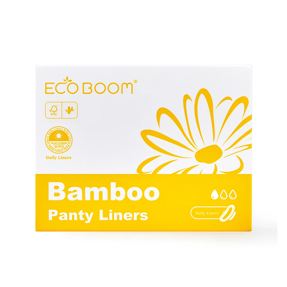 ECO BOOM organic eco friendly degradable nature thick women 360mm factory brand panty liner