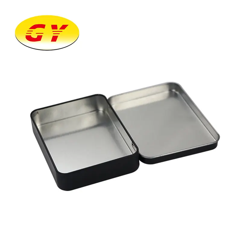 
2021 hot sale high quality black matte small tin box with lids for u disk box 
