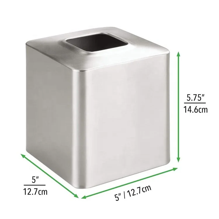 Multifunction Tissue Box Cover Square Metal Desks and Tables Decor Tissue Box
