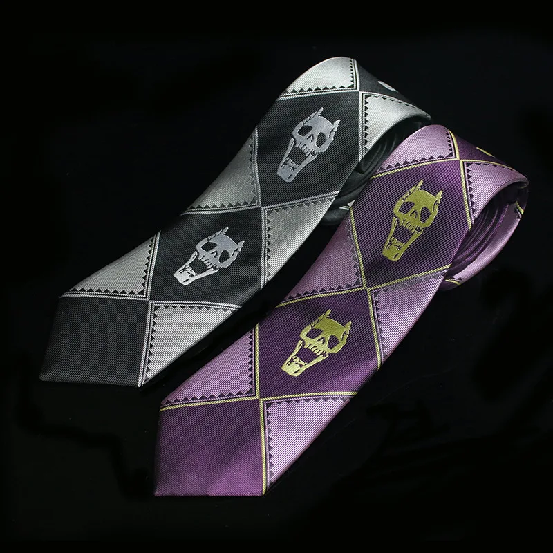 Japanese Anime cosplay costume accessories Kira Yoshikage skeleton Tie JoJo Bizarre Adventure Tie