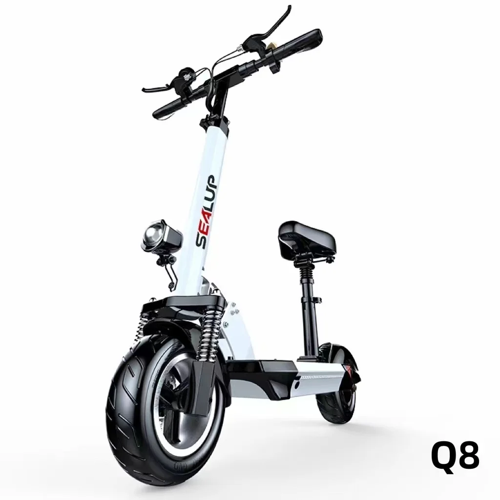 SEALUP Q8 HIGH PERFORMANCE 2 WHEEL PATINETE ELECTRICO FOLD E-SCOOTER FOLDABLE ADULT ELECTRIC SCOOTERS ADULT WITH 10' SOLID TIRE