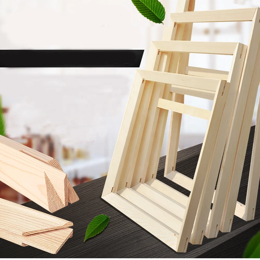 DIY Frame Wood Solid Wooden DIY Stretcher Bar Canvas Frames for Painting By Numbers