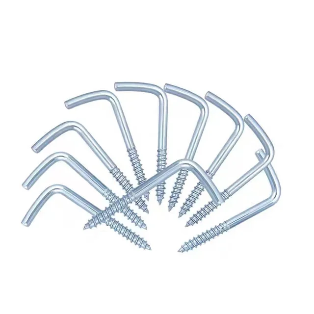 Square L hook wood hook screws Zinc Galvanized L screw L Type Hook Wood Screws