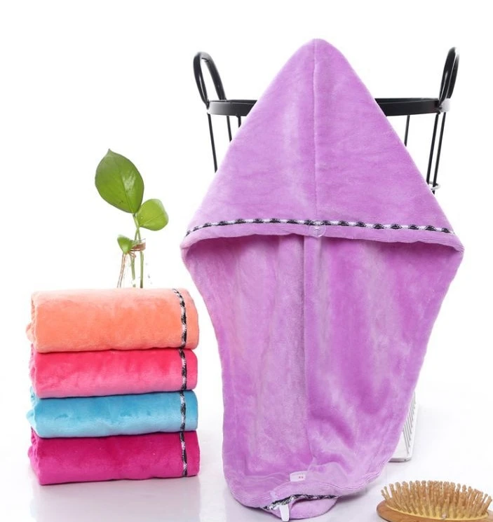Custom Logo Microfiber Hair Towel Wrap Luxury Hair Saloon Towels Micro Fiber Hair Dryer Cap Towel