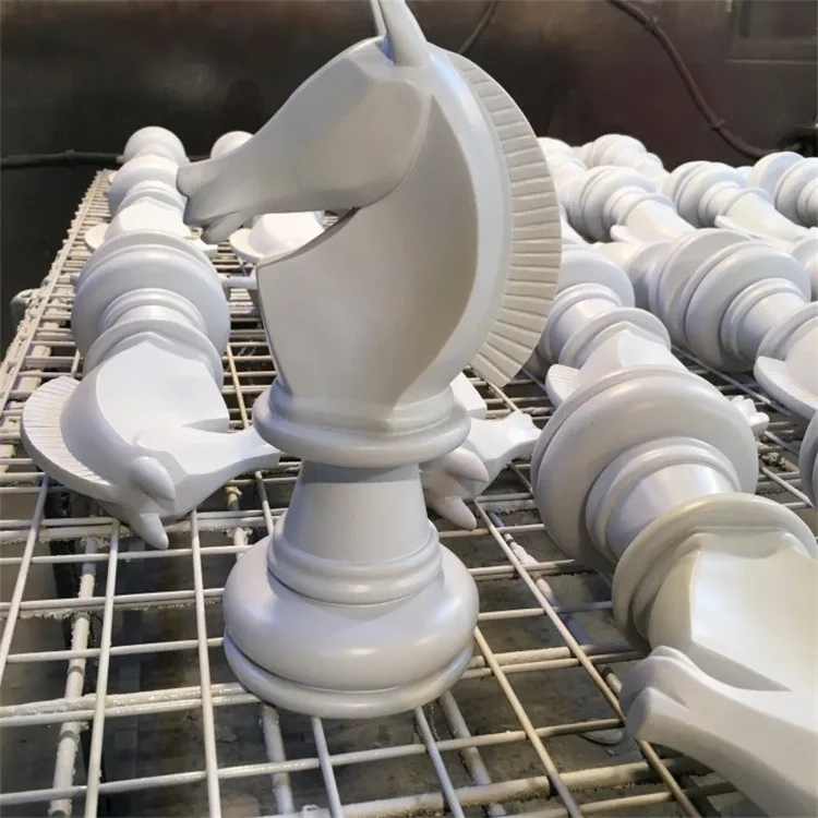 Adventure Kids Outdoor Games fiberglass chess sculpture art chess statue Outdoors In Garden Game