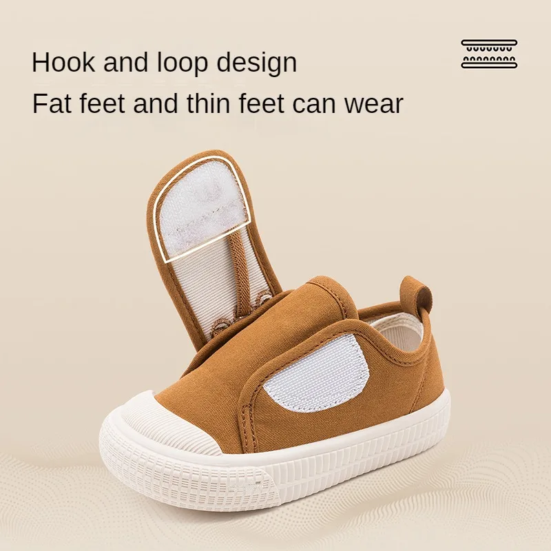 Ebmini spring new fashion breathable non-slip baby boys and girls canvas board shoes